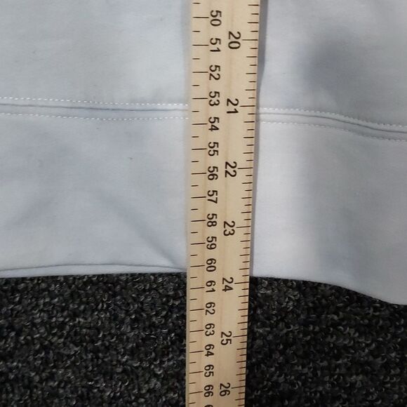 Pink Lily Light Blue Pull Over Sweatshirt Jacket with Zipper Collar - Picture 6 of 10